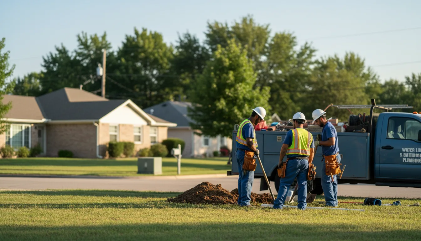 Residential water line and bathroom plumbing service in Wolcottville, IN